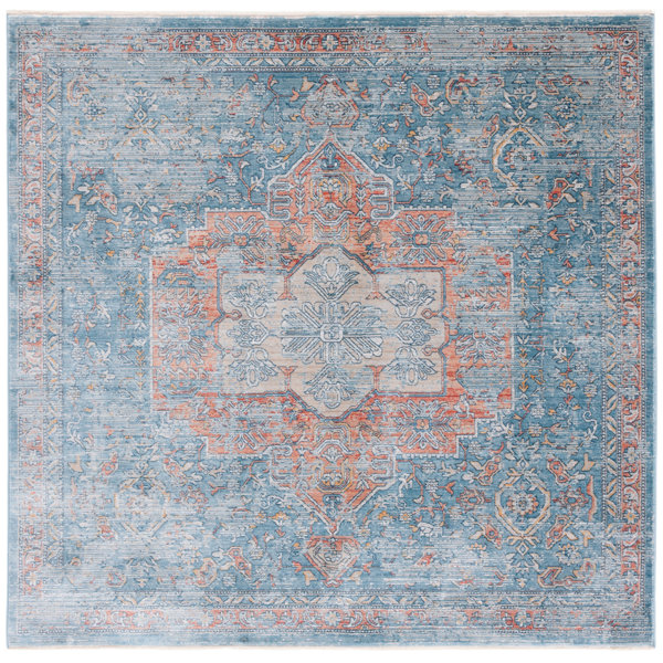 Bungalow Rose Rumsey Oriental Navy/Red Area Rug Wayfair